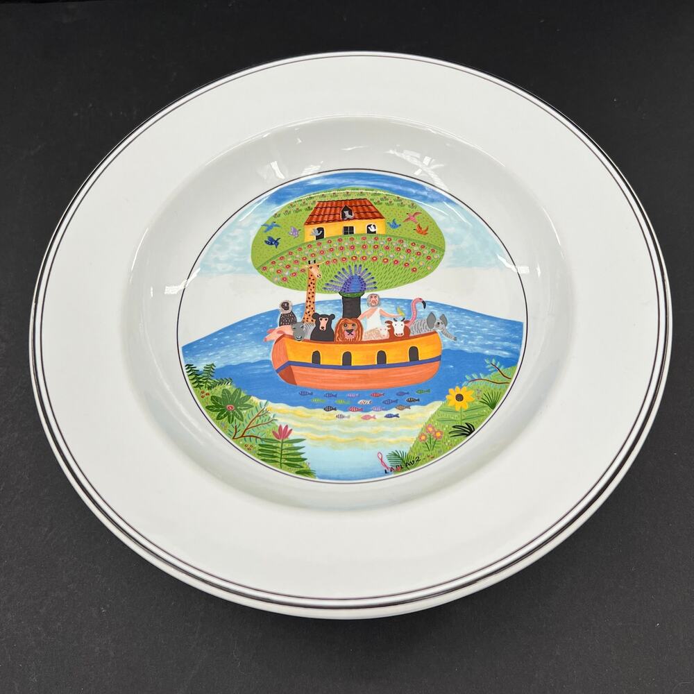 Design Naif by Villeroy & Boch 8” rimmed soup cereal bowls - Lot of 6